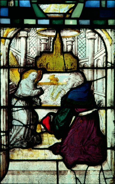 Zacharias and the Angel in the Temple by English School
